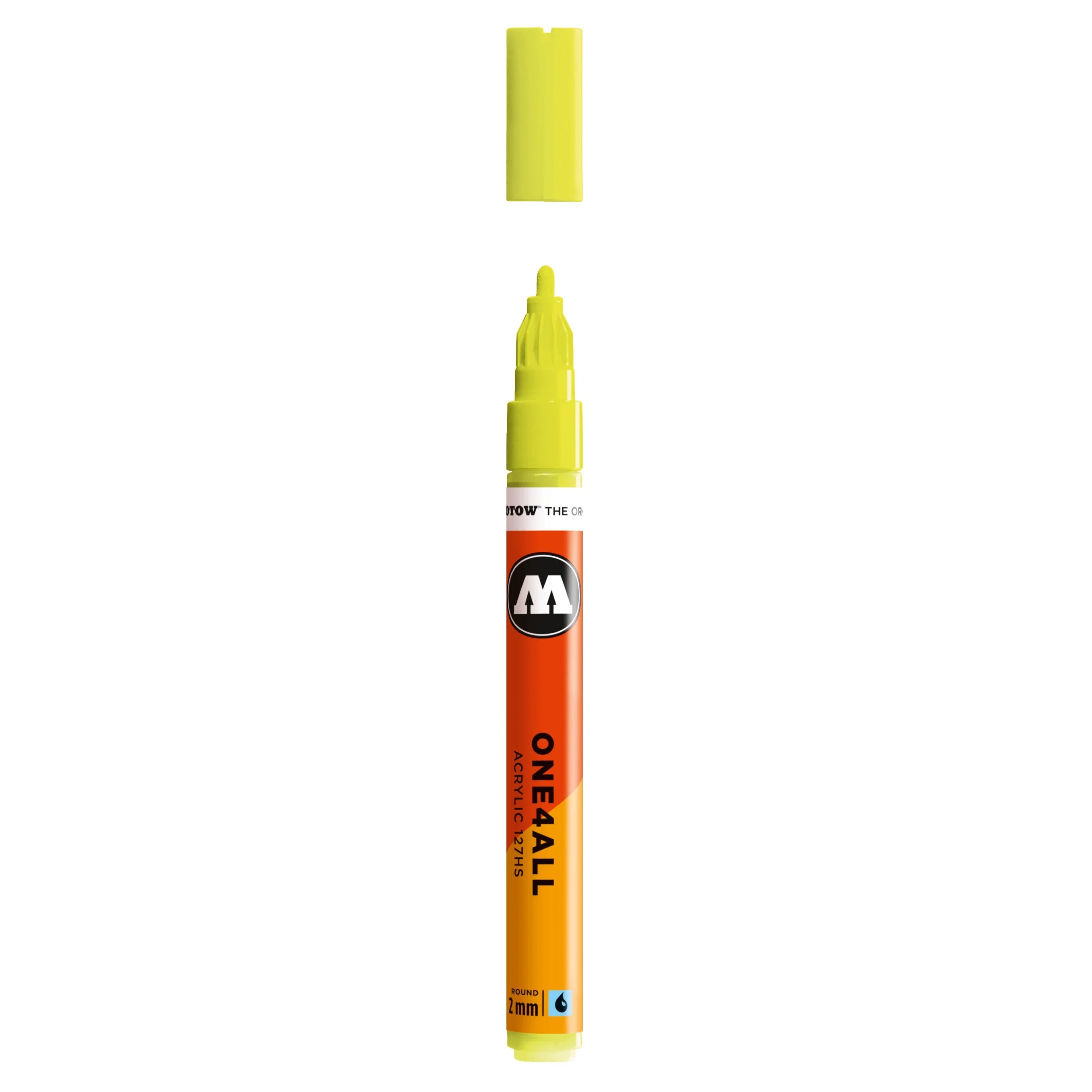 Molotow ONE4ALL 127HS Acrylic Marker (2mm) - Neon Green Light Fluo image