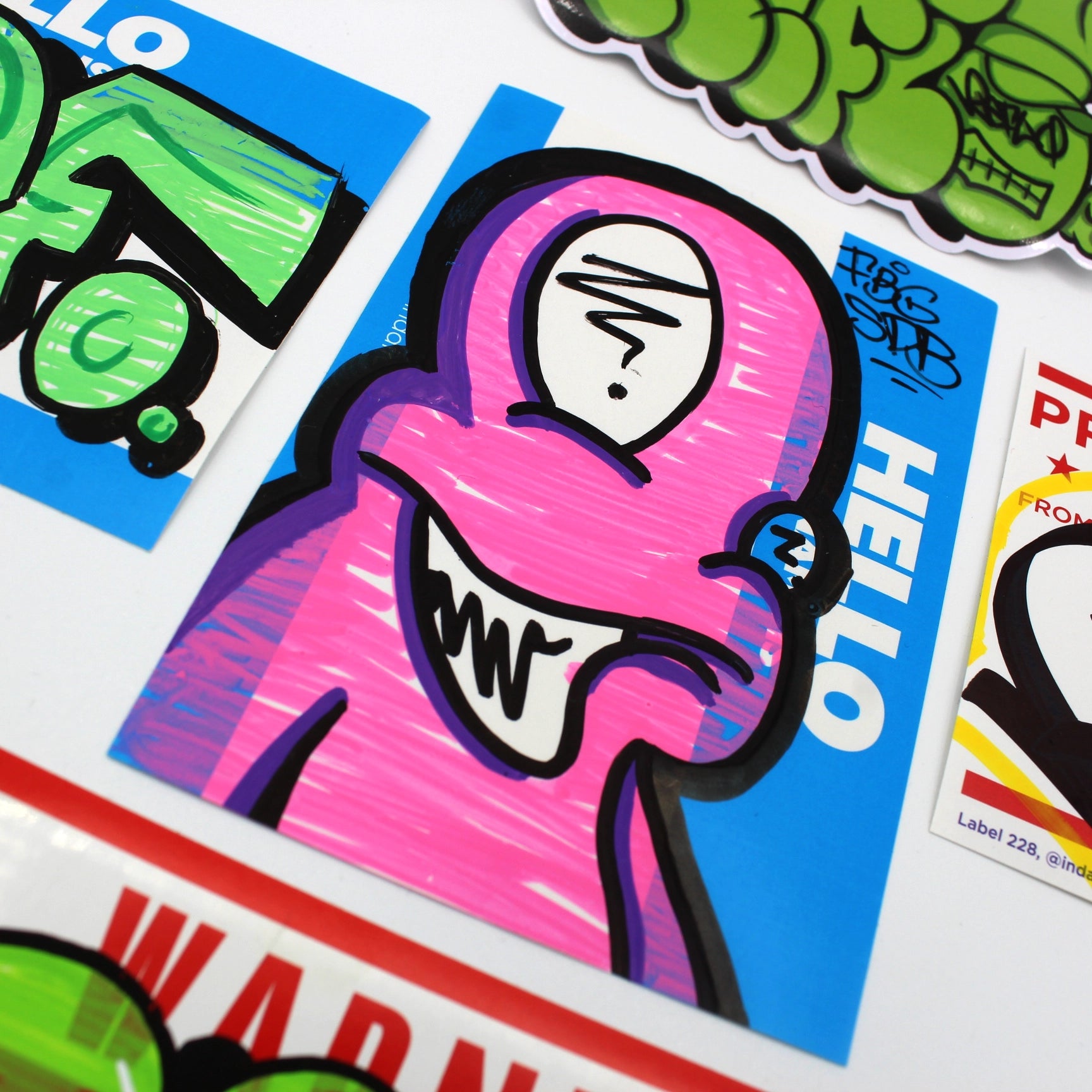Hello My Name is Stickers Light Blue (50 pcs.) image 1