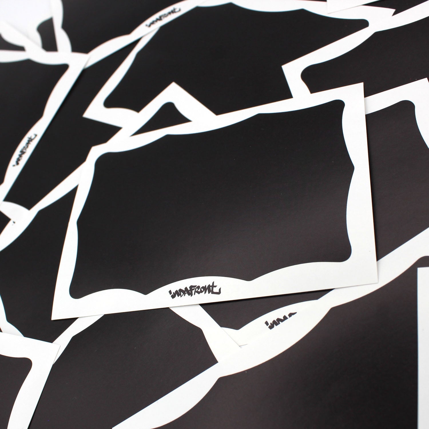 Wavy Border Stickers Black Inverted (50 pcs.) image 3