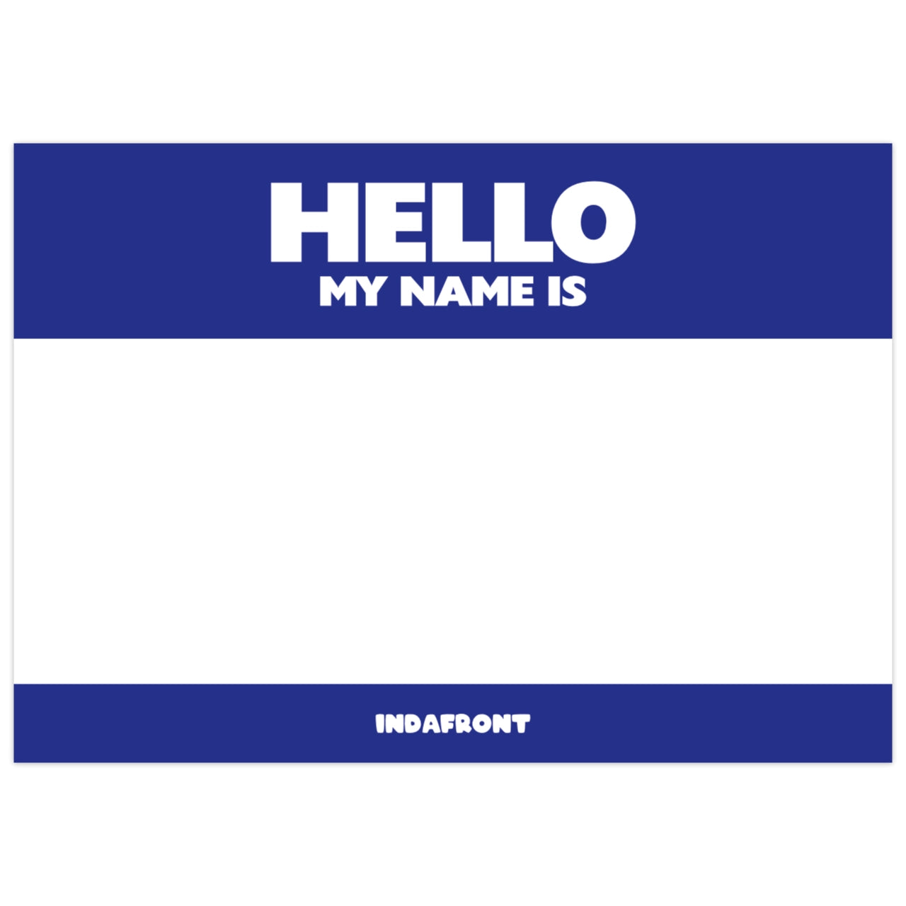 Hello My Name is Stickers Blue (50 pcs.) image 0