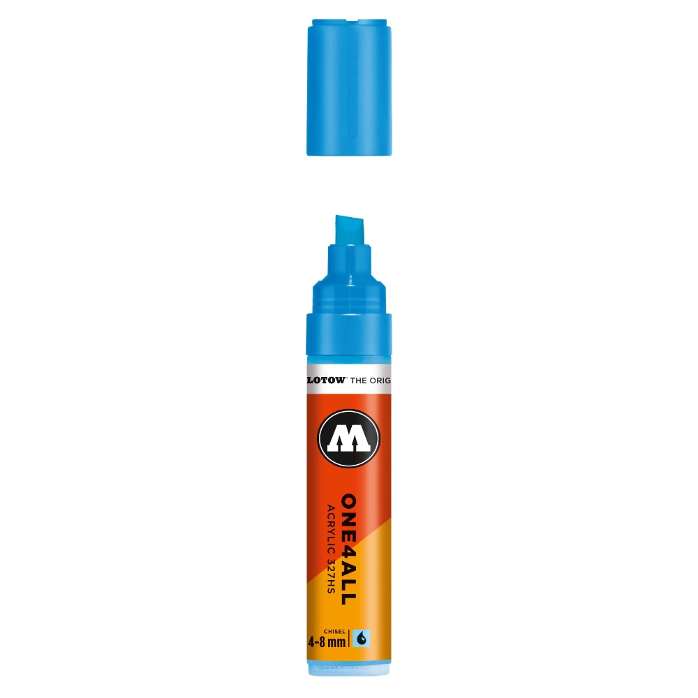 Molotow ONE4ALL 327HS Acrylic Marker (4-8mm) - Shock Blue Middle image