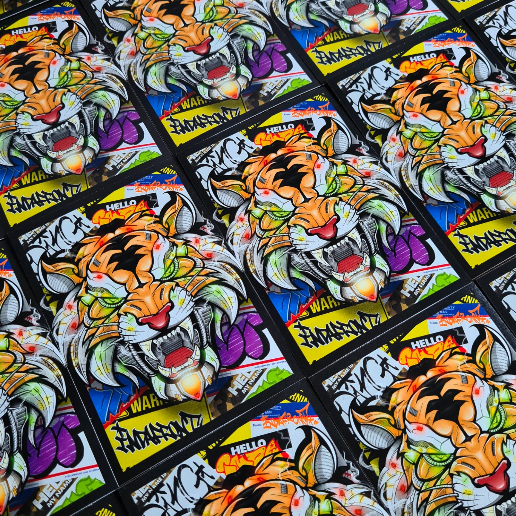 Cyber Tiger Vinyl Stickers - Limited Edition (10 pcs.) image 3