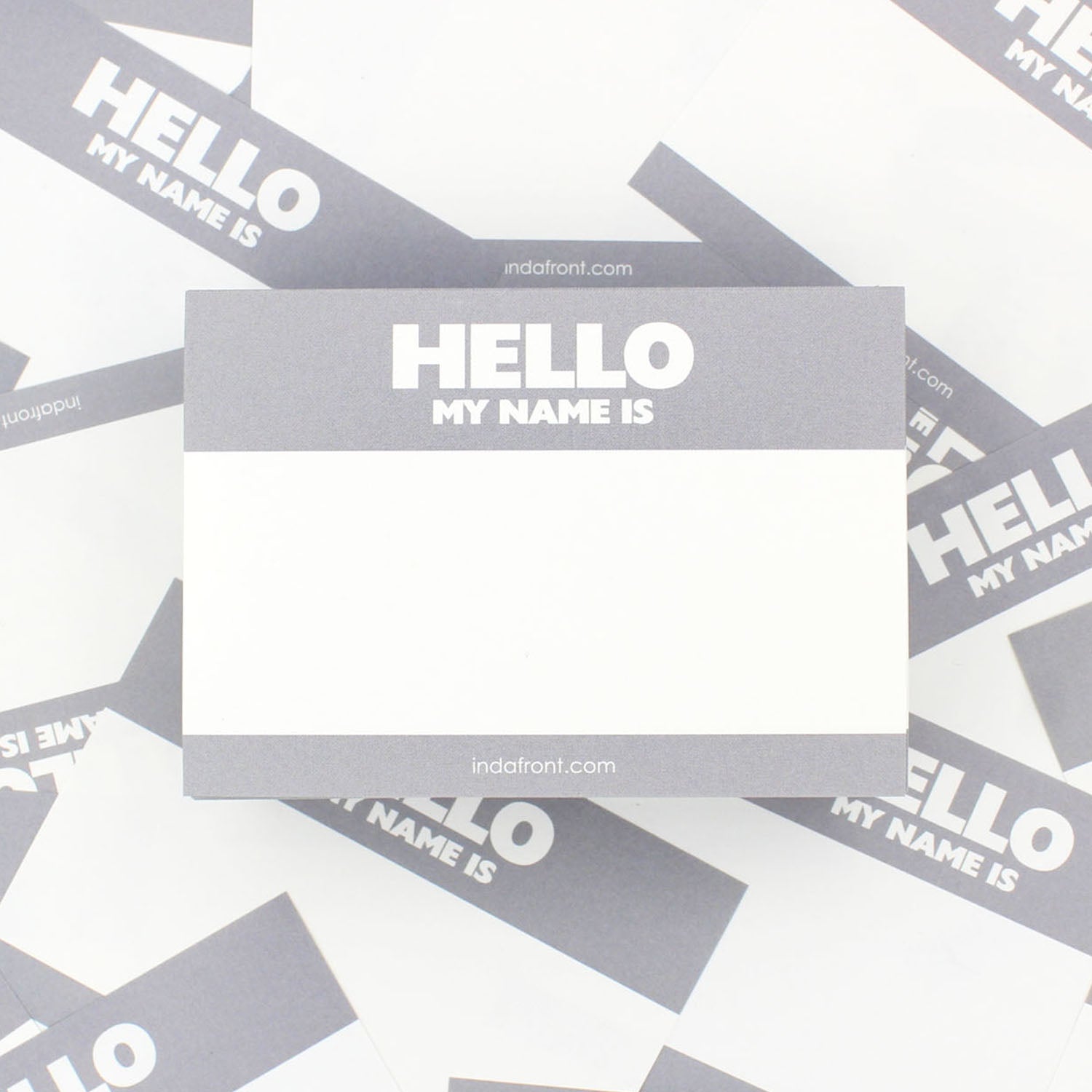 Hello My Name is Stickers Grey (50 pcs.) image 1