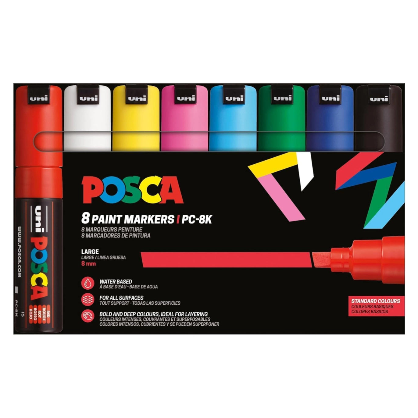 Posca PC-8K Acrylic Marker Standard Set (8 pcs.) image 0
