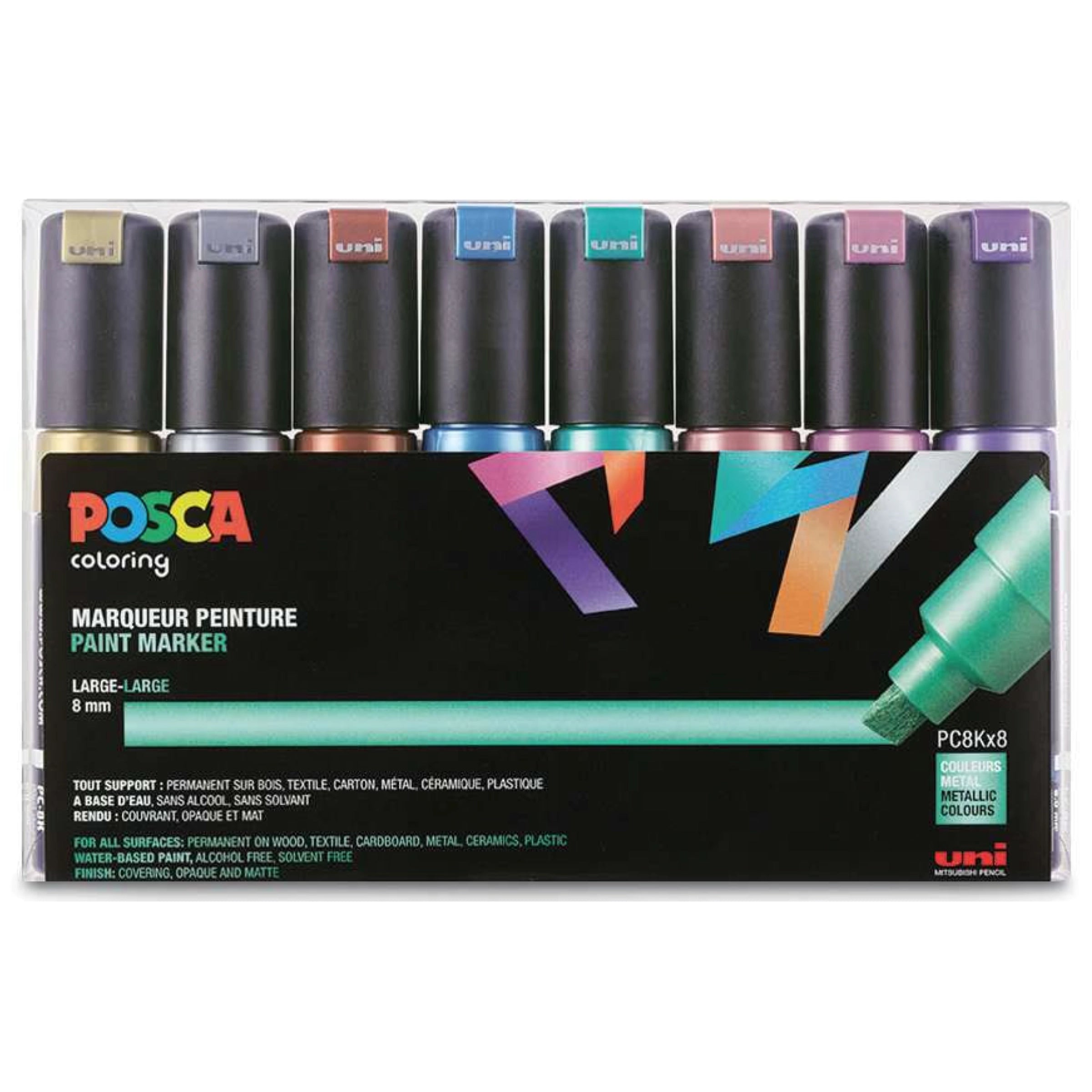 Posca PC-8K Acrylic Marker Metallic Set (8 pcs.) image 0