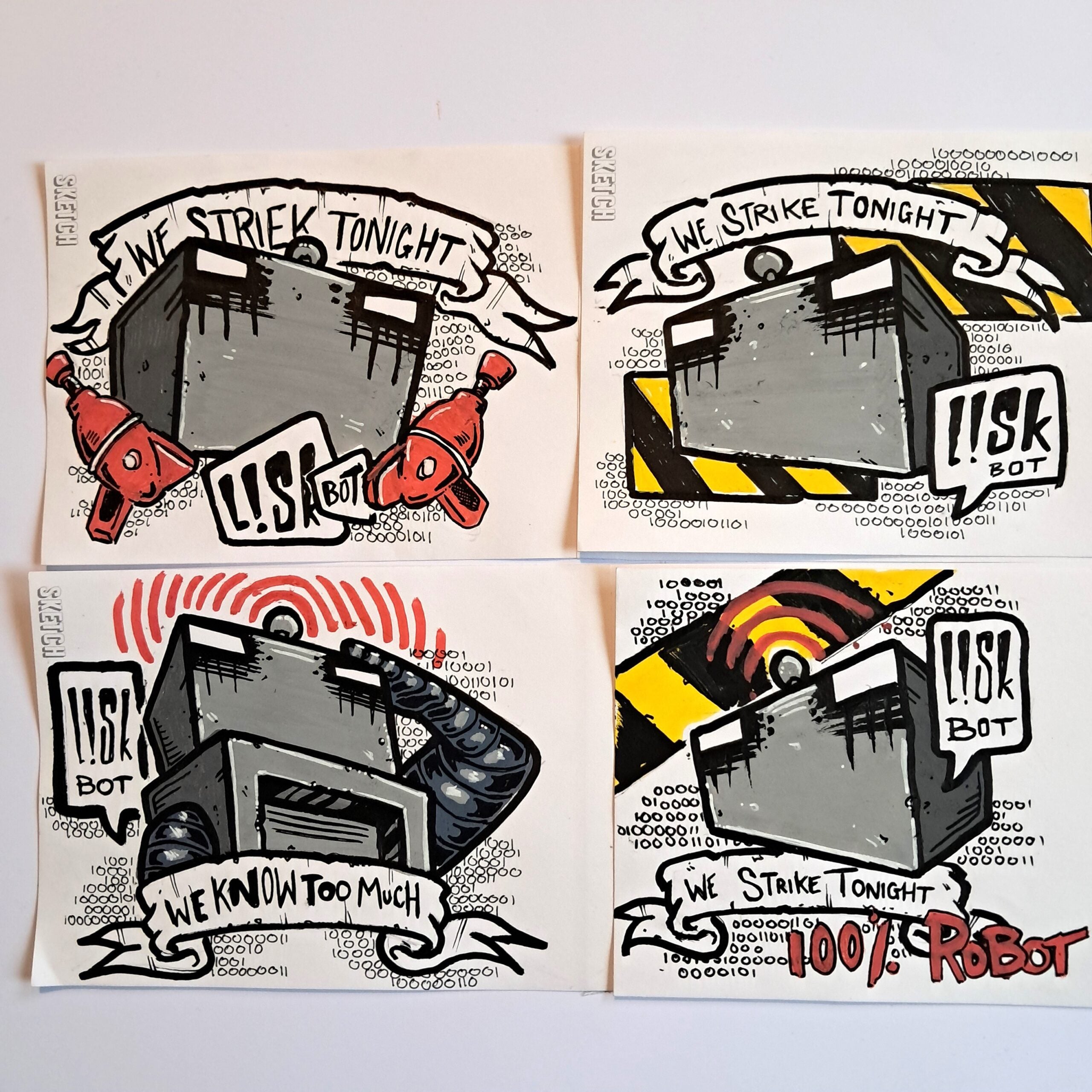 Indafront SKETCH Paper Stickers A6 (50 pcs.) image 1