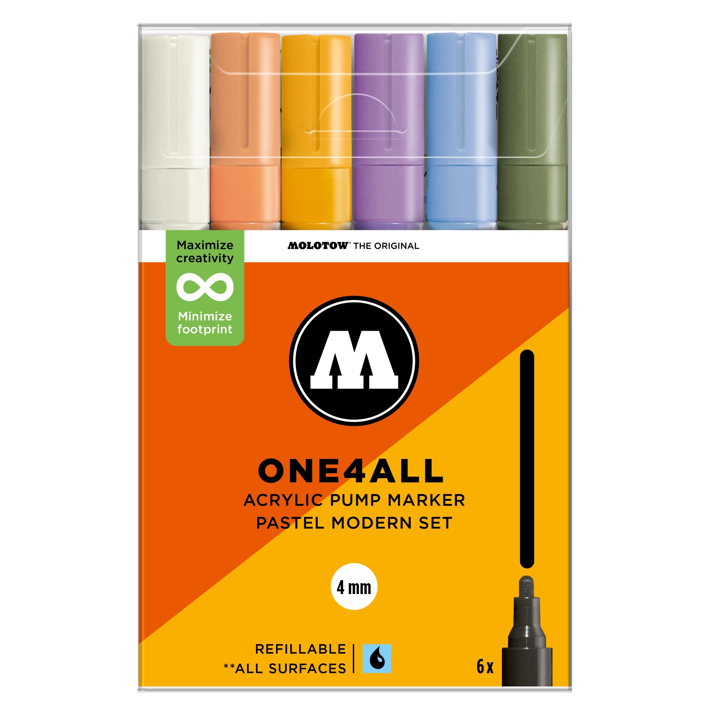 Molotow ONE4ALL 227HS Pastel Modern Set (4mm) (6x) image 0