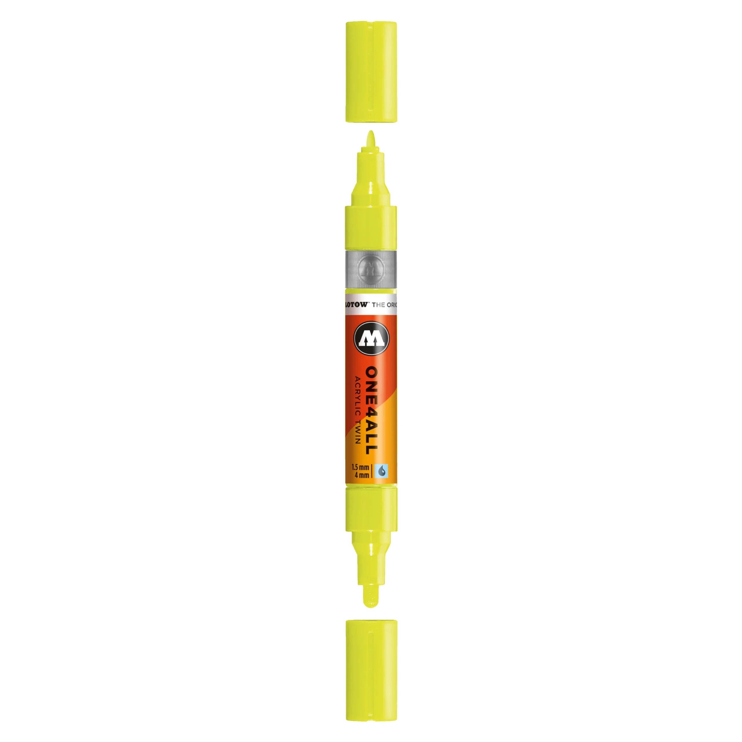 Molotow ONE4ALL Acrylic TWIN Marker (1.5-4mm) - Neon Green Light Fluo image