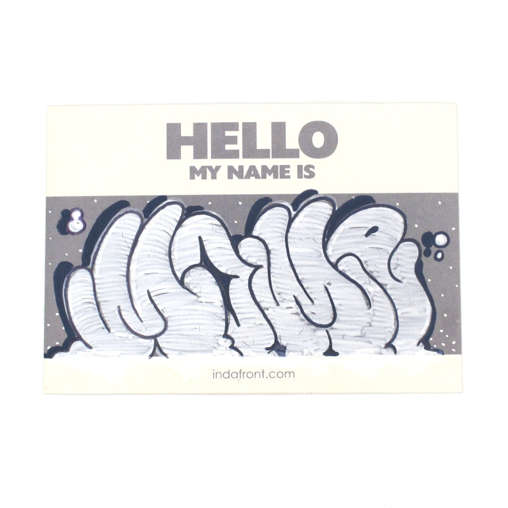 Hello My Name is Stickers Grey Inverted (50 pcs.) image 1