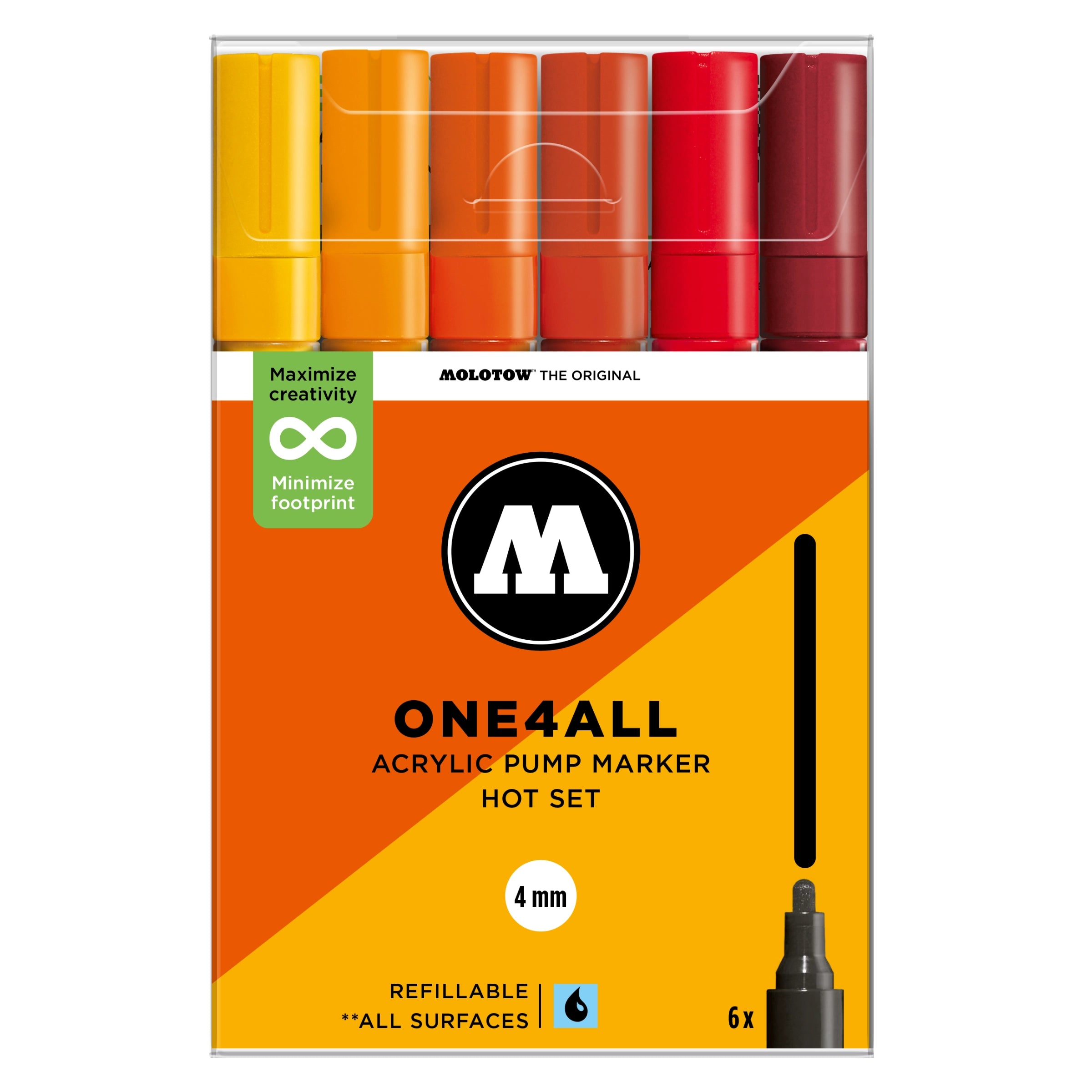 Molotow ONE4ALL 227HS Hot Set (4mm) (6x) image 0