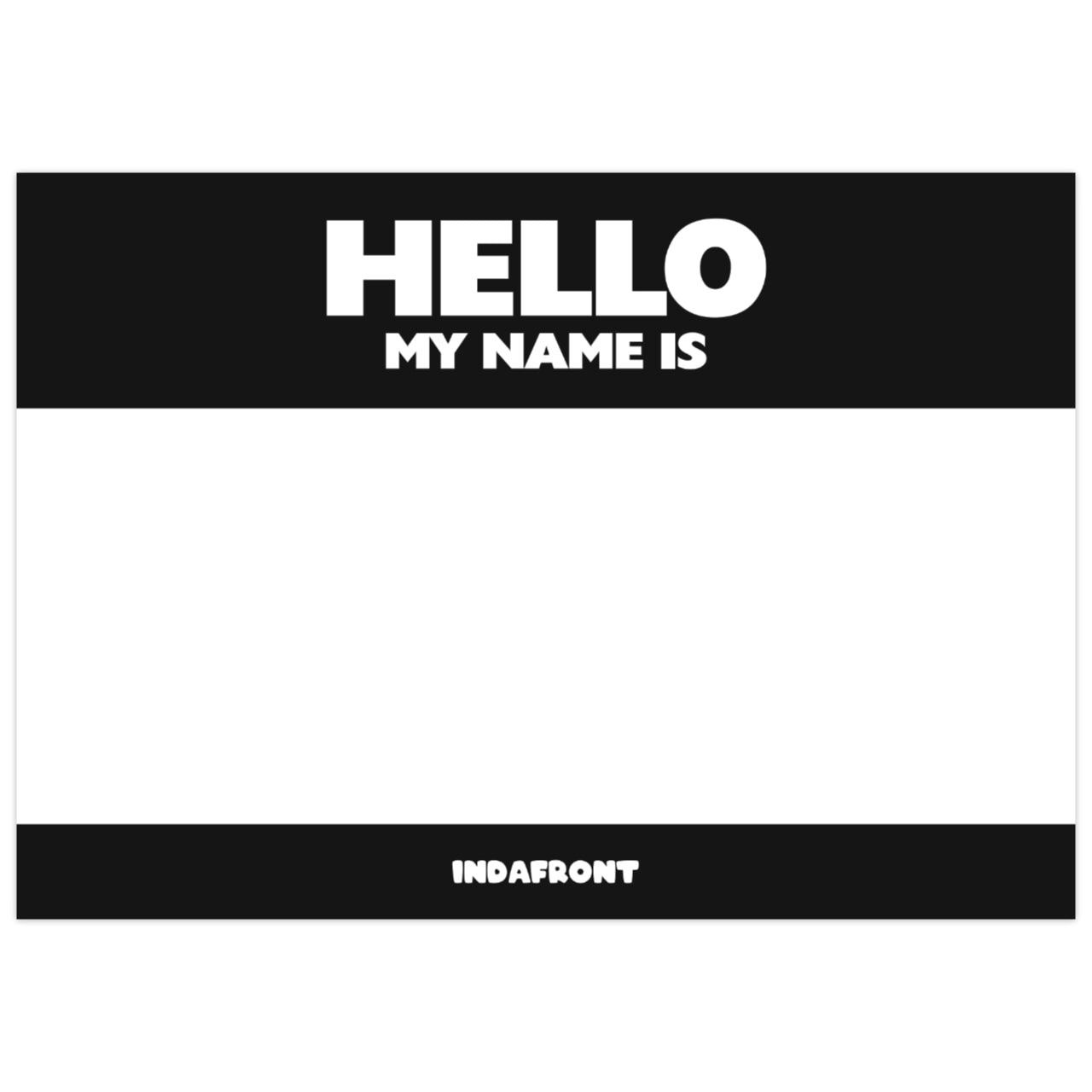 Hello My Name is Stickers Black (50 pcs.) image 0