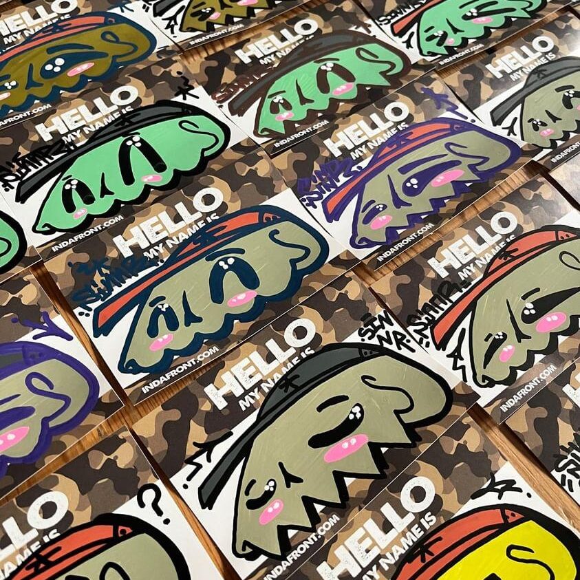 Hello My Name is Stickers Camouflage (50 pcs.) image 1