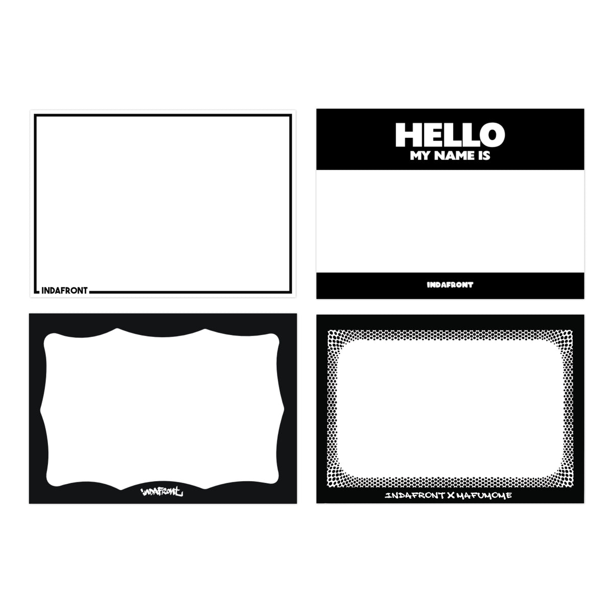 Indafront Stickers Combi Pack - Black