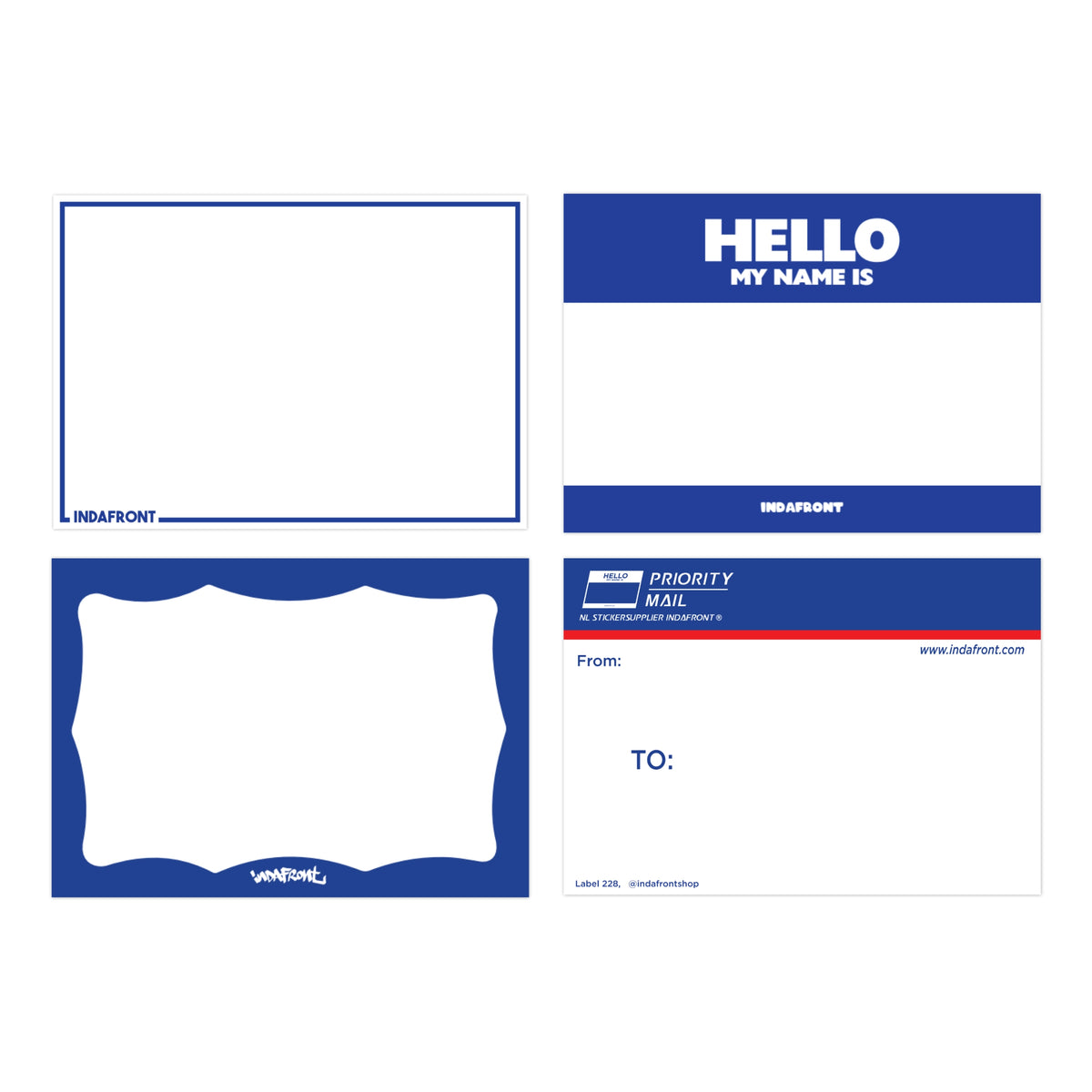 Indafront Stickers Combi Pack - Blue