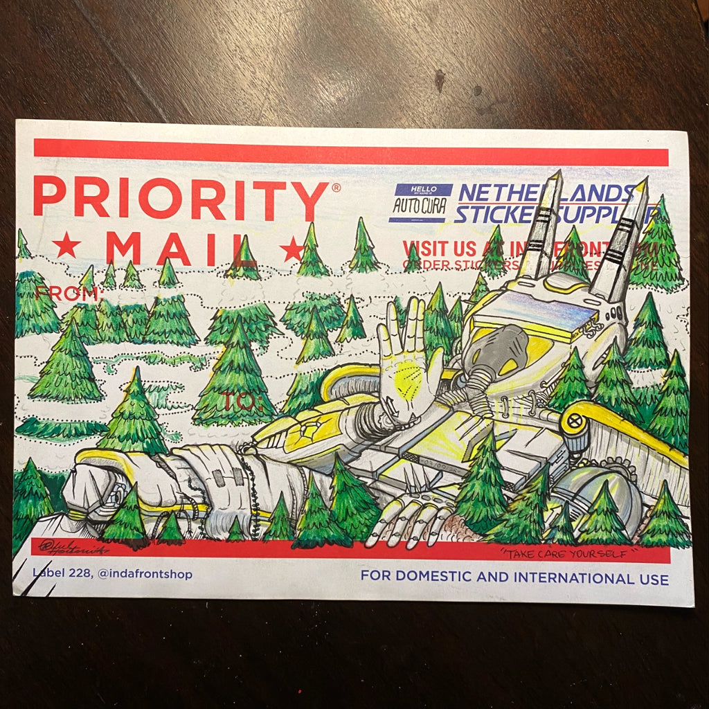 Indafront Priority Mail Stickers XL (A5)