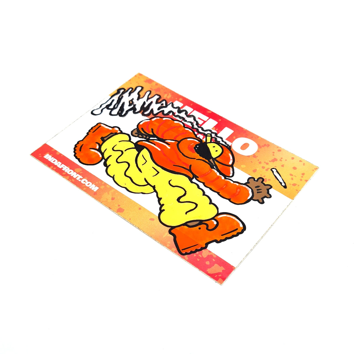 Mome Runner Boy Hand-Drawn Sticker - Gradient Red Vinyl