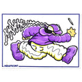 Mome Runner Boy Hand-Drawn Sticker - Line Border Blue