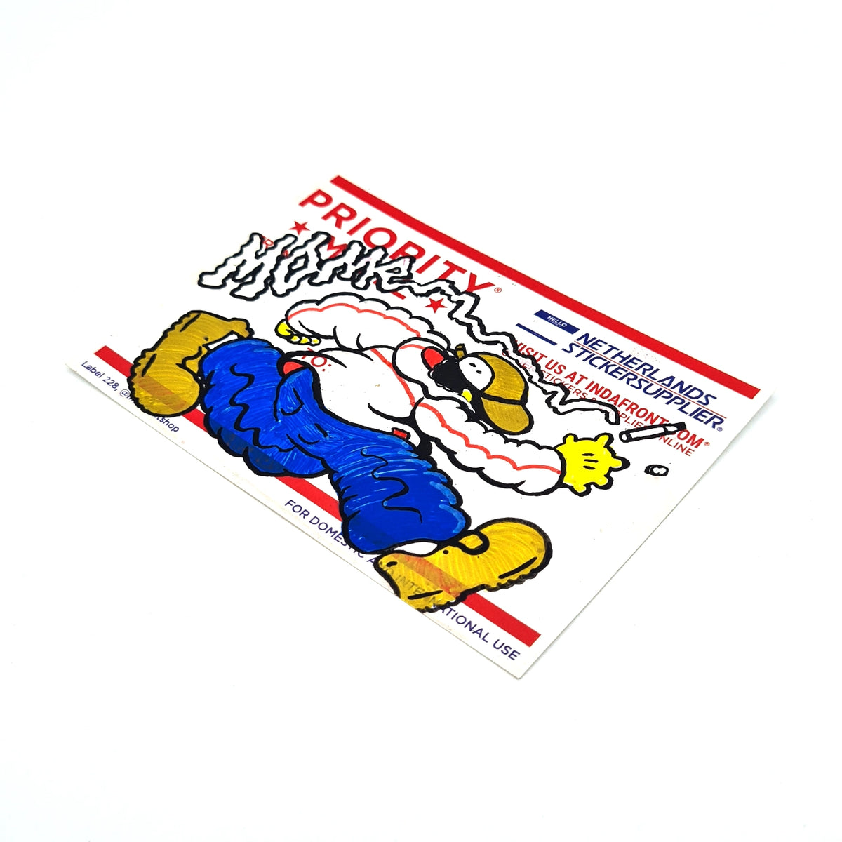 Mome Runner Boy Hand-Drawn Sticker - Priority Mail Matte
