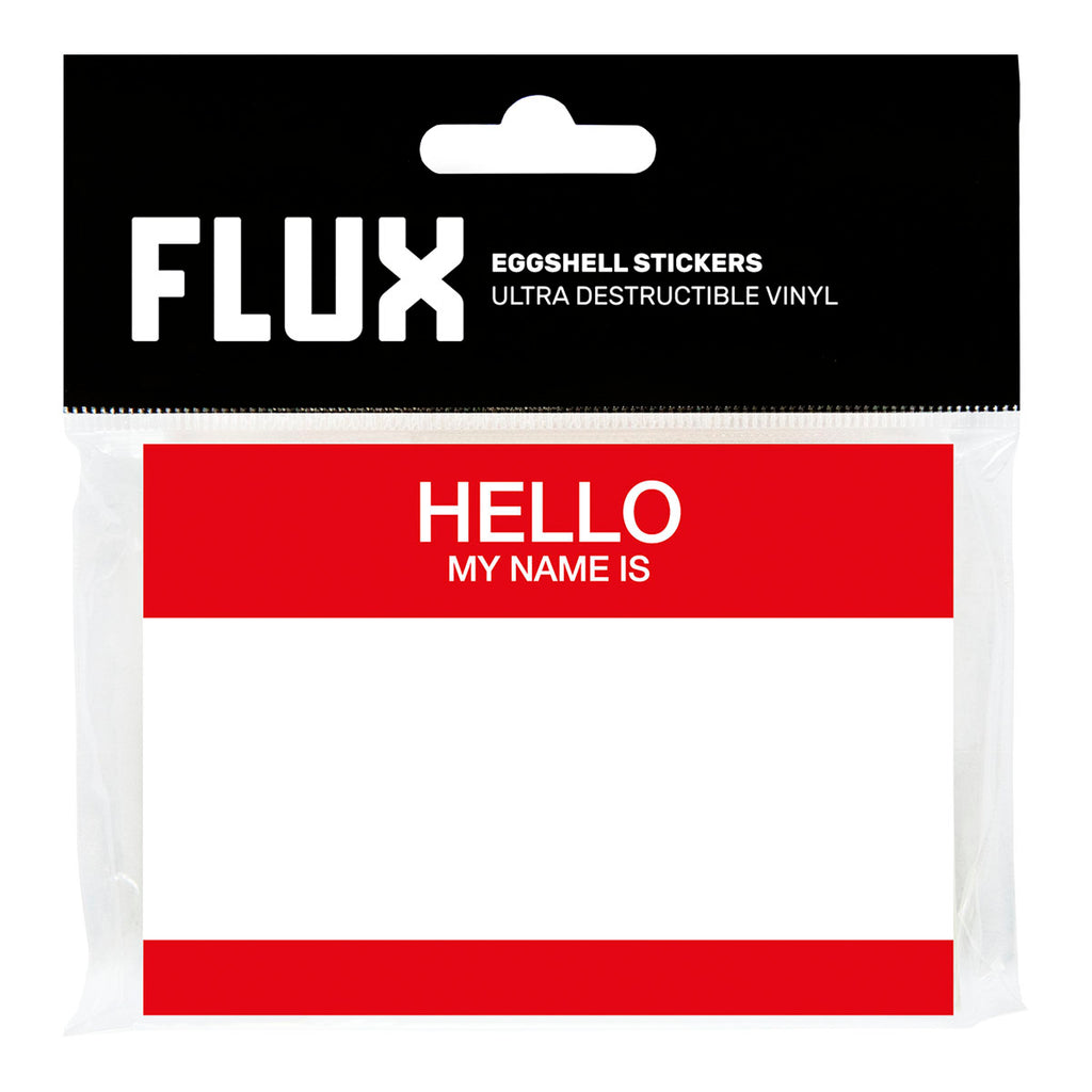 FLUX Egg Shell Stickers Hello My Name is Red (50 pcs.) image 0