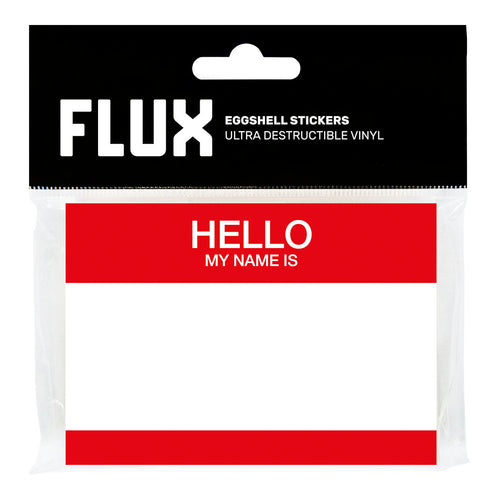 FLUX Egg Shell Stickers Hello My Name is Red (50 pcs.) image 0