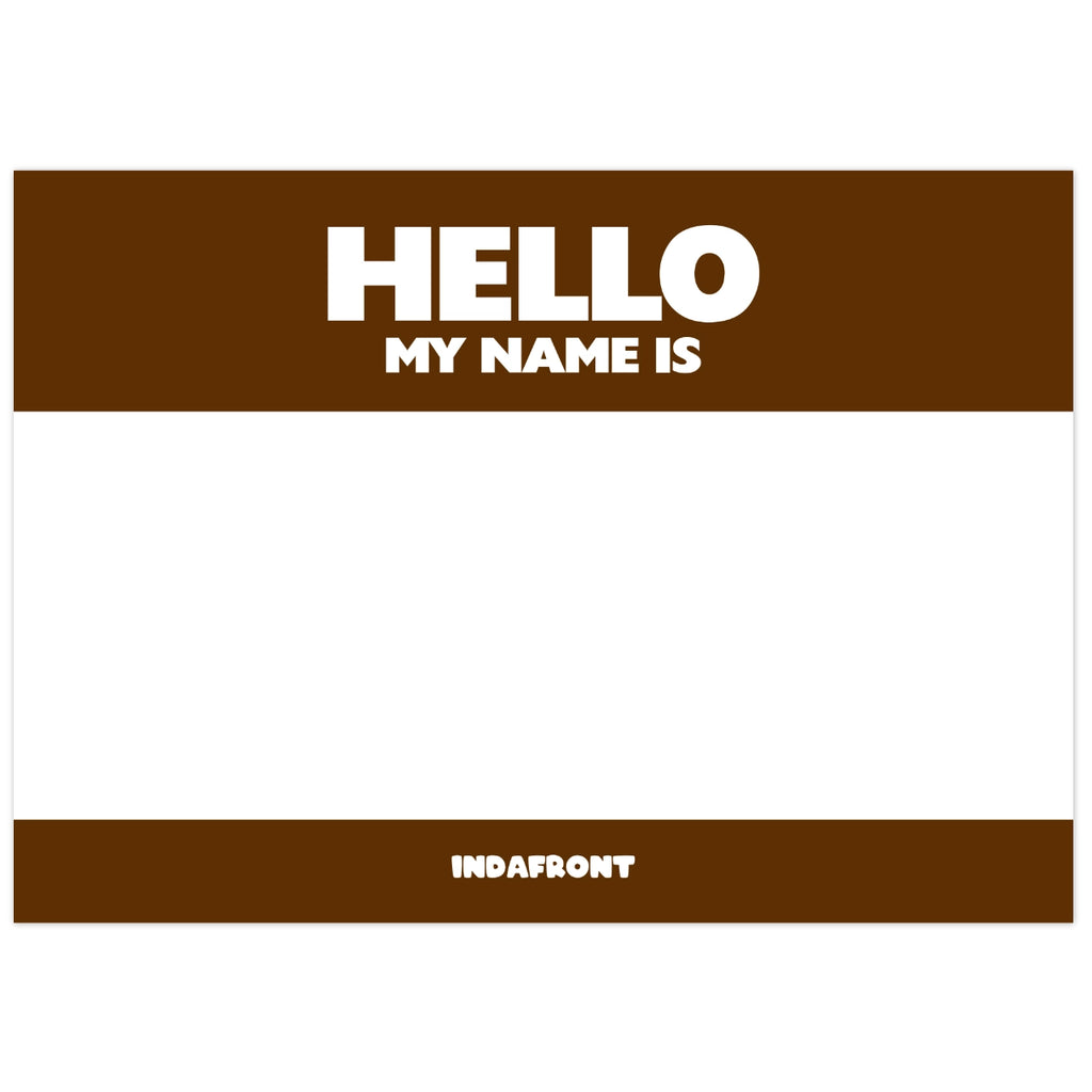 Hello My Name is Stickers Brown (50 pcs.) image 0