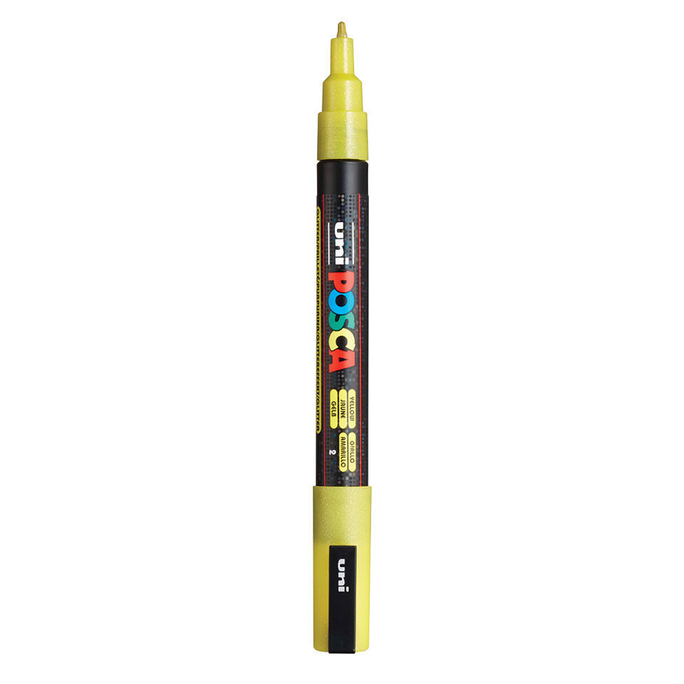 Posca PC-3M Acrylic Marker (Fine) - Glitter Yellow image
