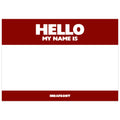 Hello My Name is Stickers Burgundy Red (50 pcs.) image 0
