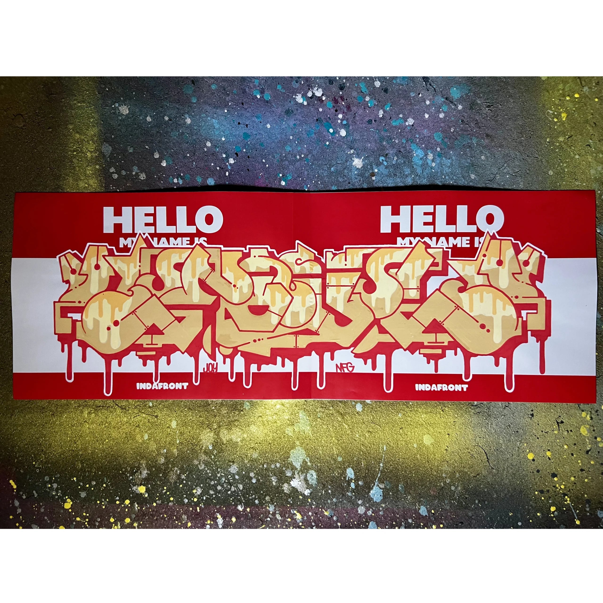 Hello My Name is Stickers XL Red (A5) image 4
