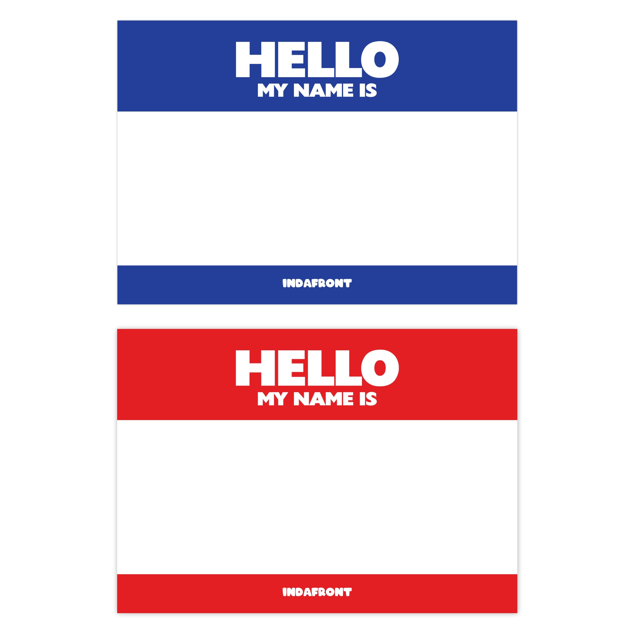 Hello My Name is Stickers Blue & Red Vinyl Mix (50 pcs.) image 0