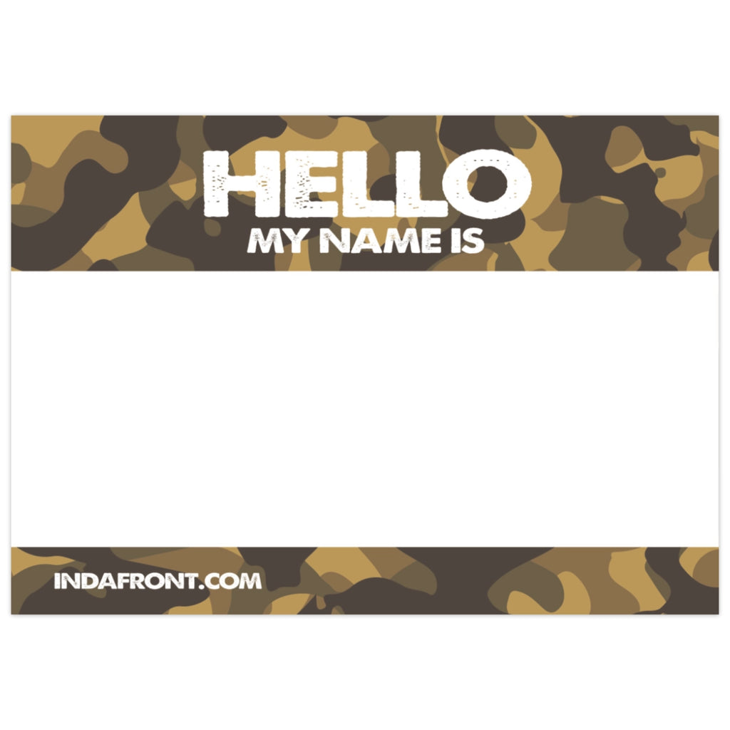 Hello My Name is Stickers Camouflage (50 pcs.) image 0