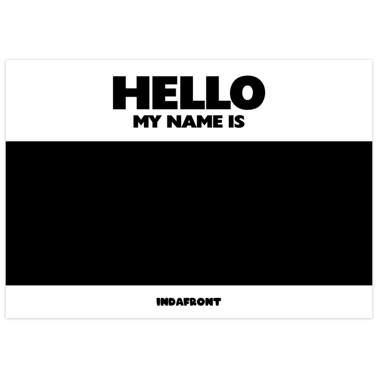 Hello My Name is Stickers Black Inverted (50 pcs.) image 0