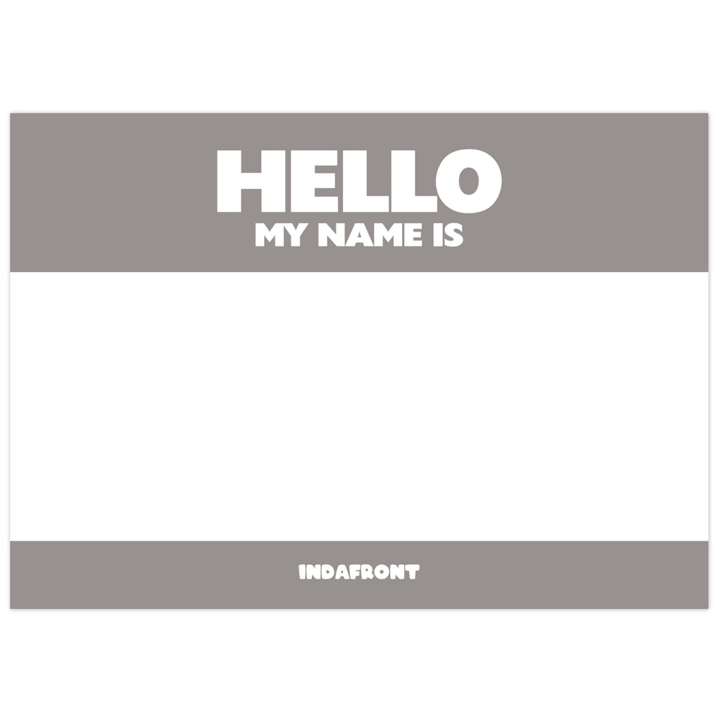 Hello My Name is Stickers Grey (50 pcs.) image 0