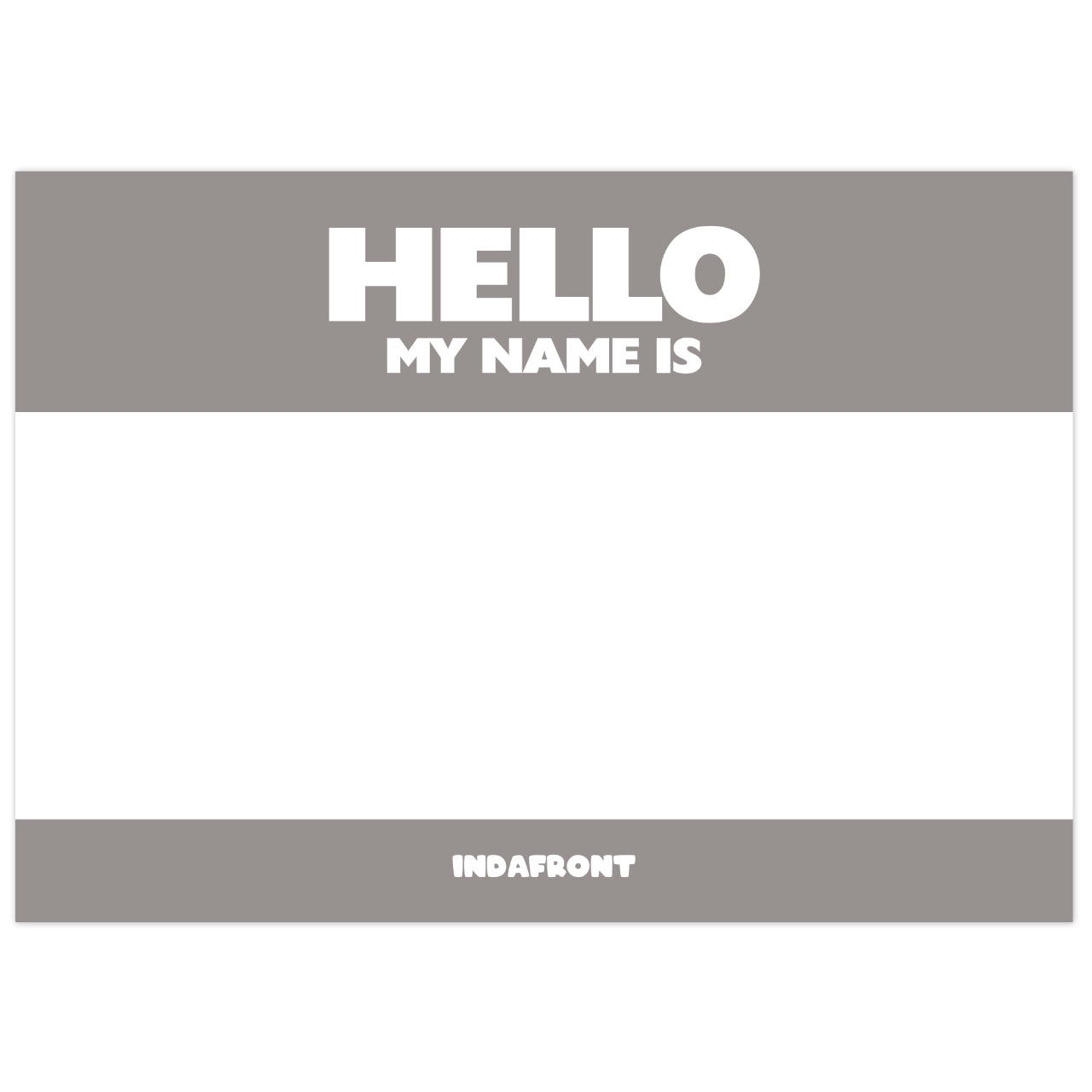 Hello My Name is Stickers Grey (50 pcs.) image 0