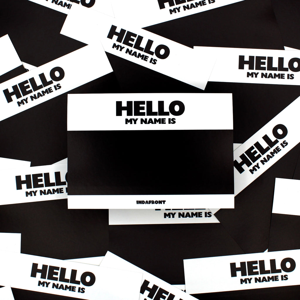 Hello My Name is Stickers Black Inverted (50 pcs.) image 3