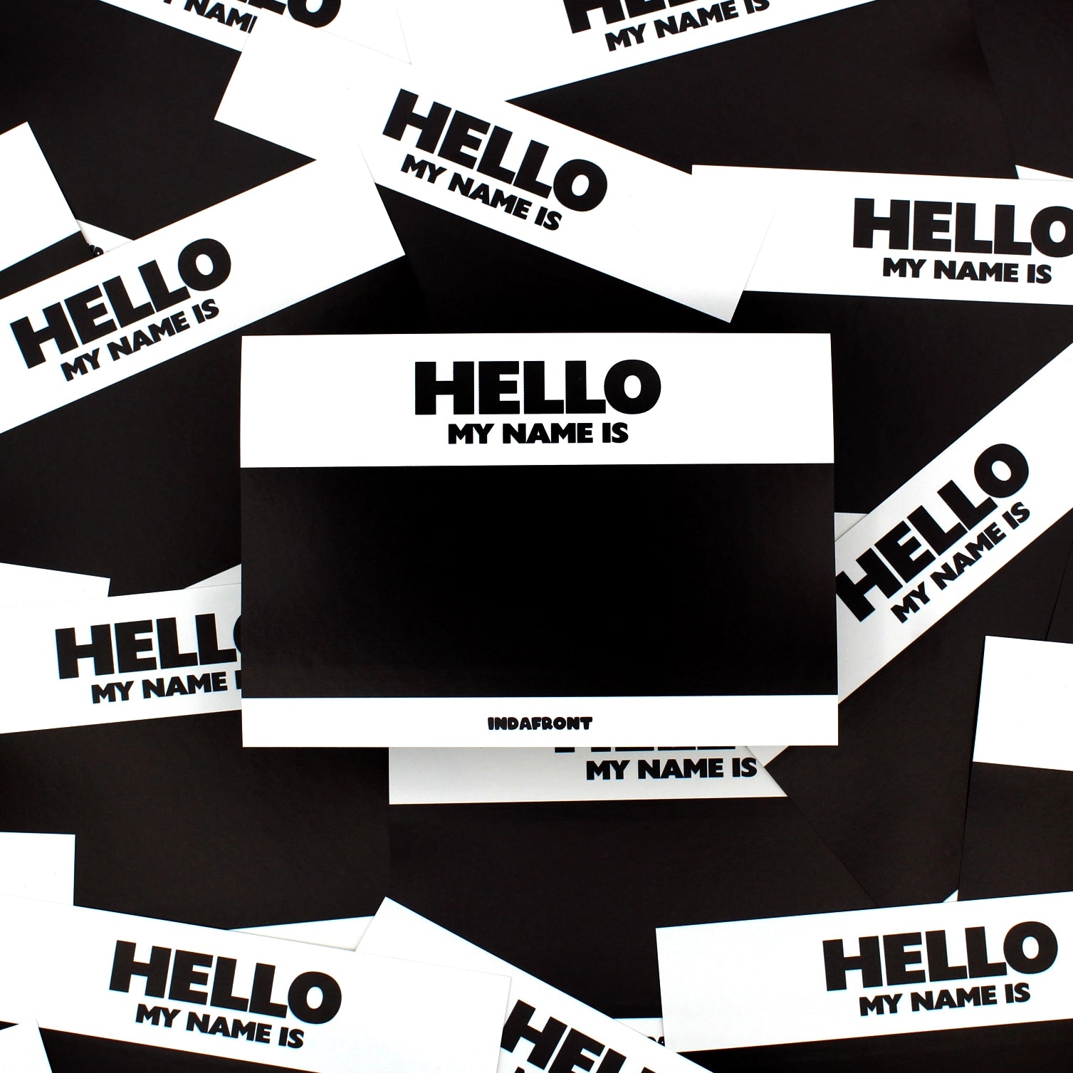 Hello My Name is Stickers Black Inverted (50 pcs.) image 3