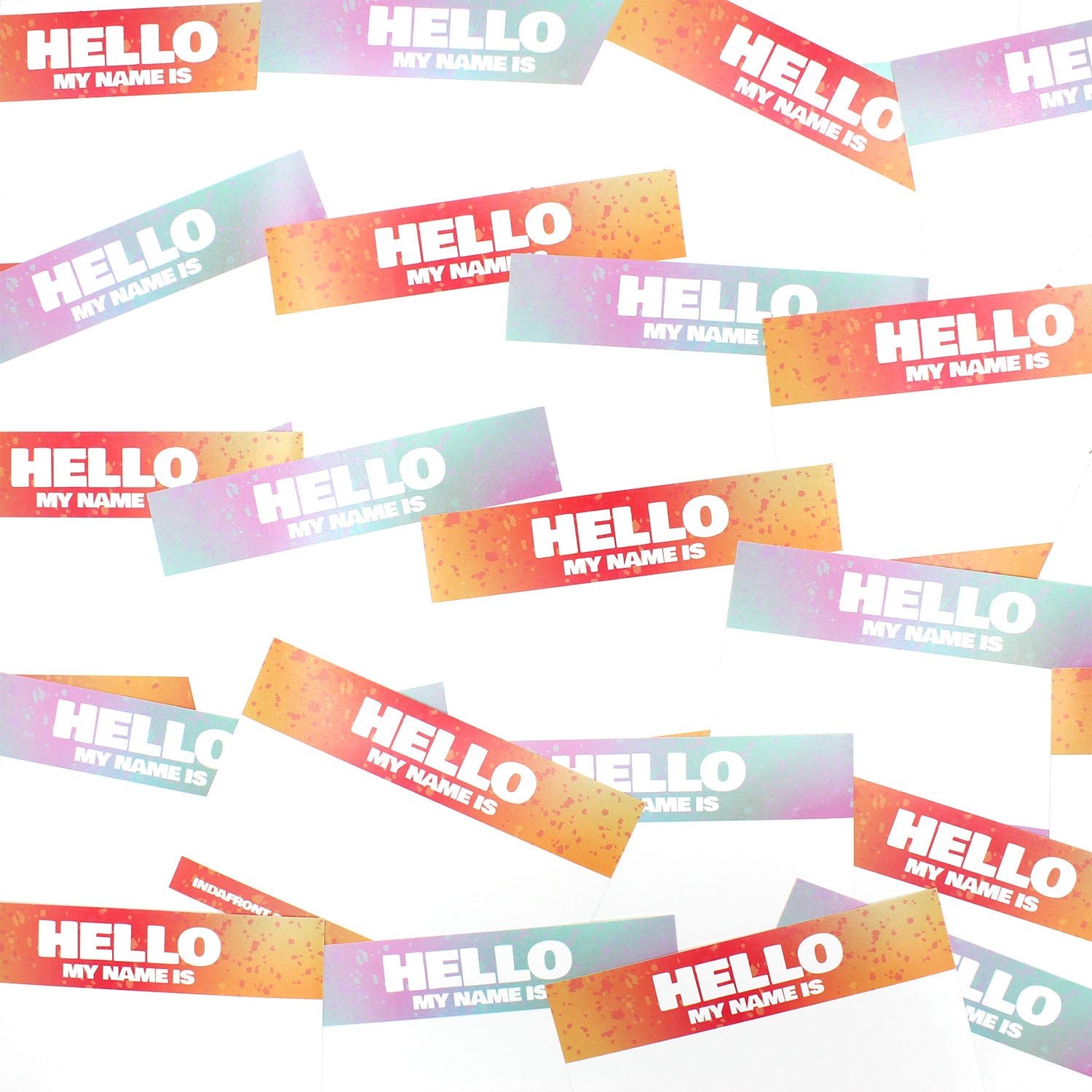 Hello My Name is Stickers Gradient Mix (Vinyl) (50 pcs.) image 2