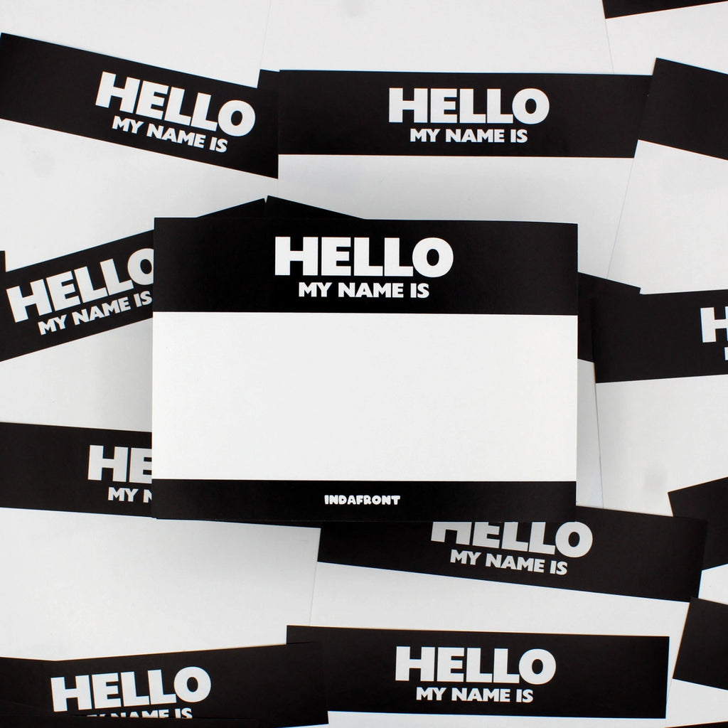 Hello My Name is Stickers Black (50 pcs.) image 3