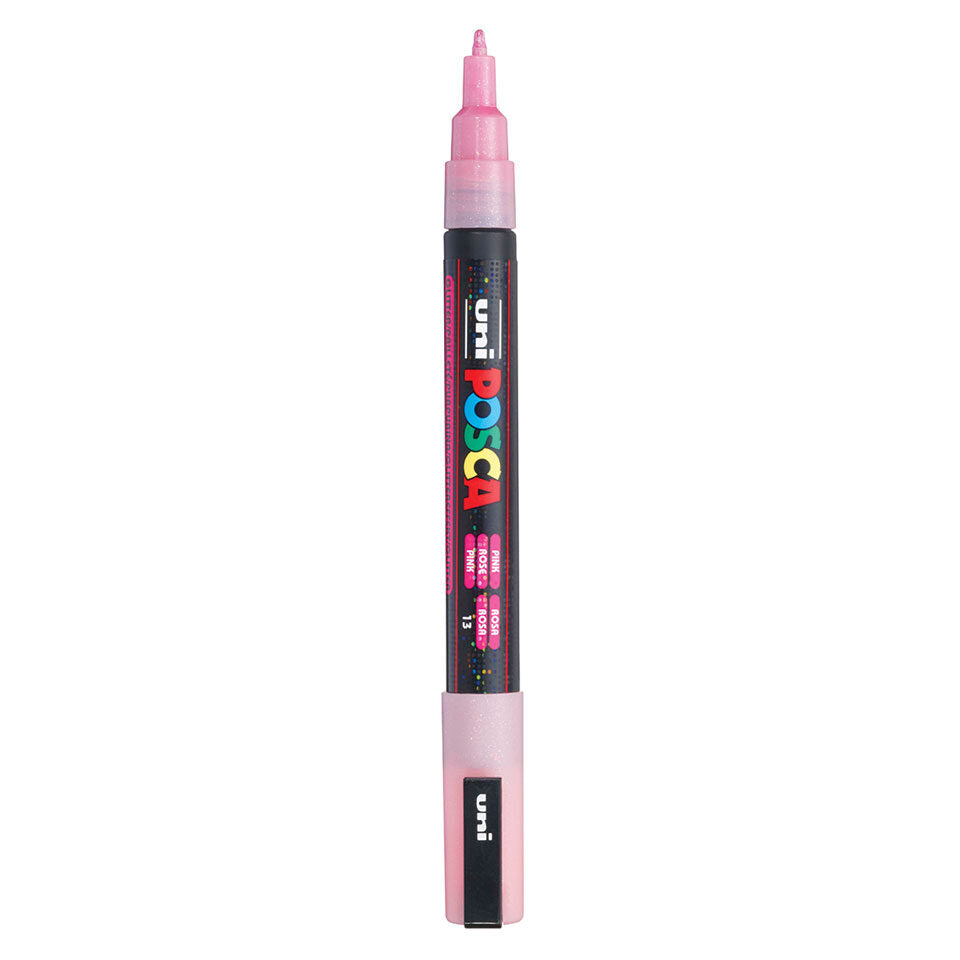 Posca PC-3M Acrylic Marker (Fine) - Glitter Pink image