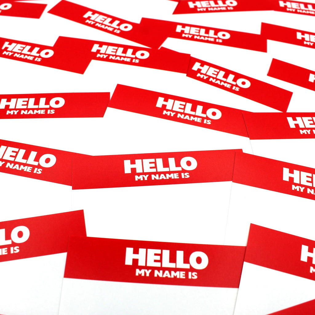 Hello My Name is Mini Stickers Red (50 pcs.) image 2