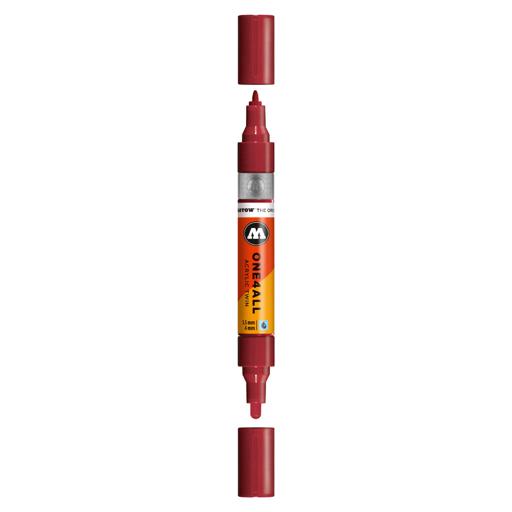 Molotow ONE4ALL Acrylic TWIN Marker (1.5-4mm) - Burgundy image