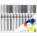 Molotow AQUA COLOR BRUSH Marker Grey Set (12 pcs.) image 0