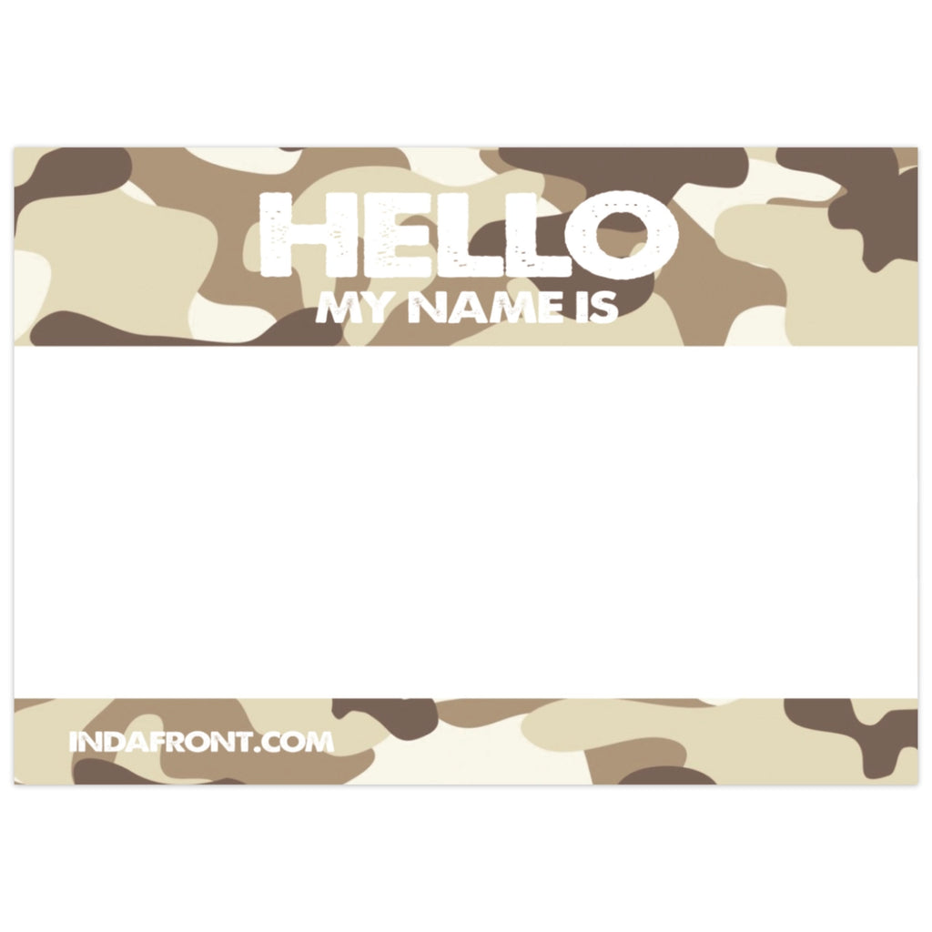 Hello My Name is Stickers Desert Camouflage (50 pcs.) image 0