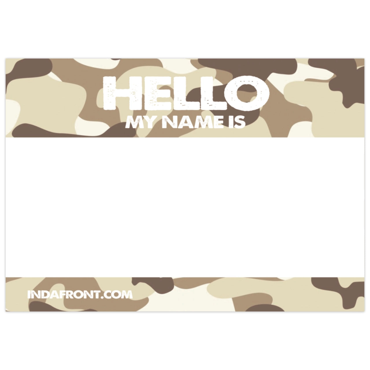 Hello My Name is Stickers Desert Camouflage (50 pcs.) image 0