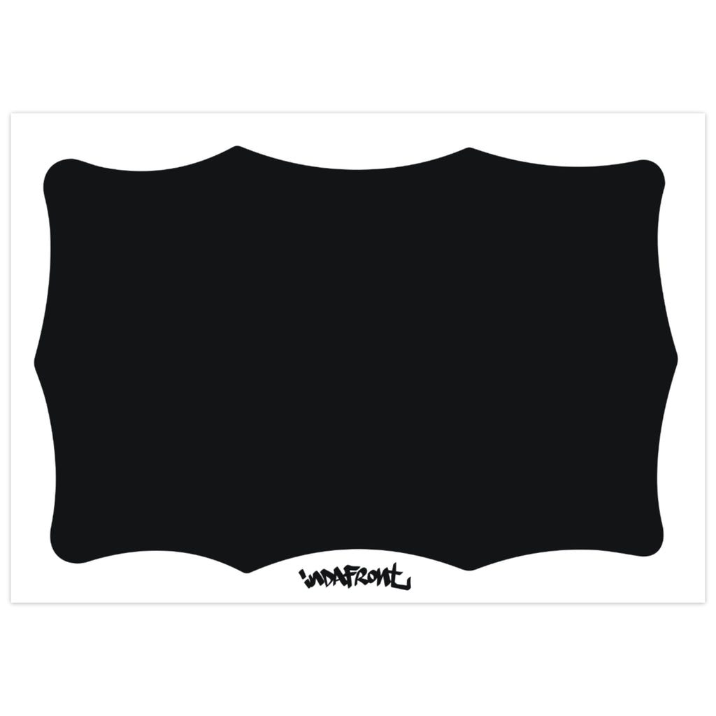 Wavy Border Stickers Black Inverted (50 pcs.) image 0