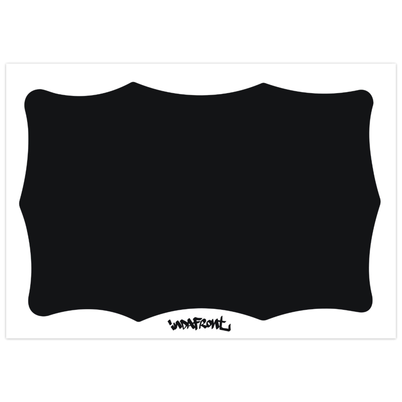 Wavy Border Stickers Black Inverted (50 pcs.) image 0