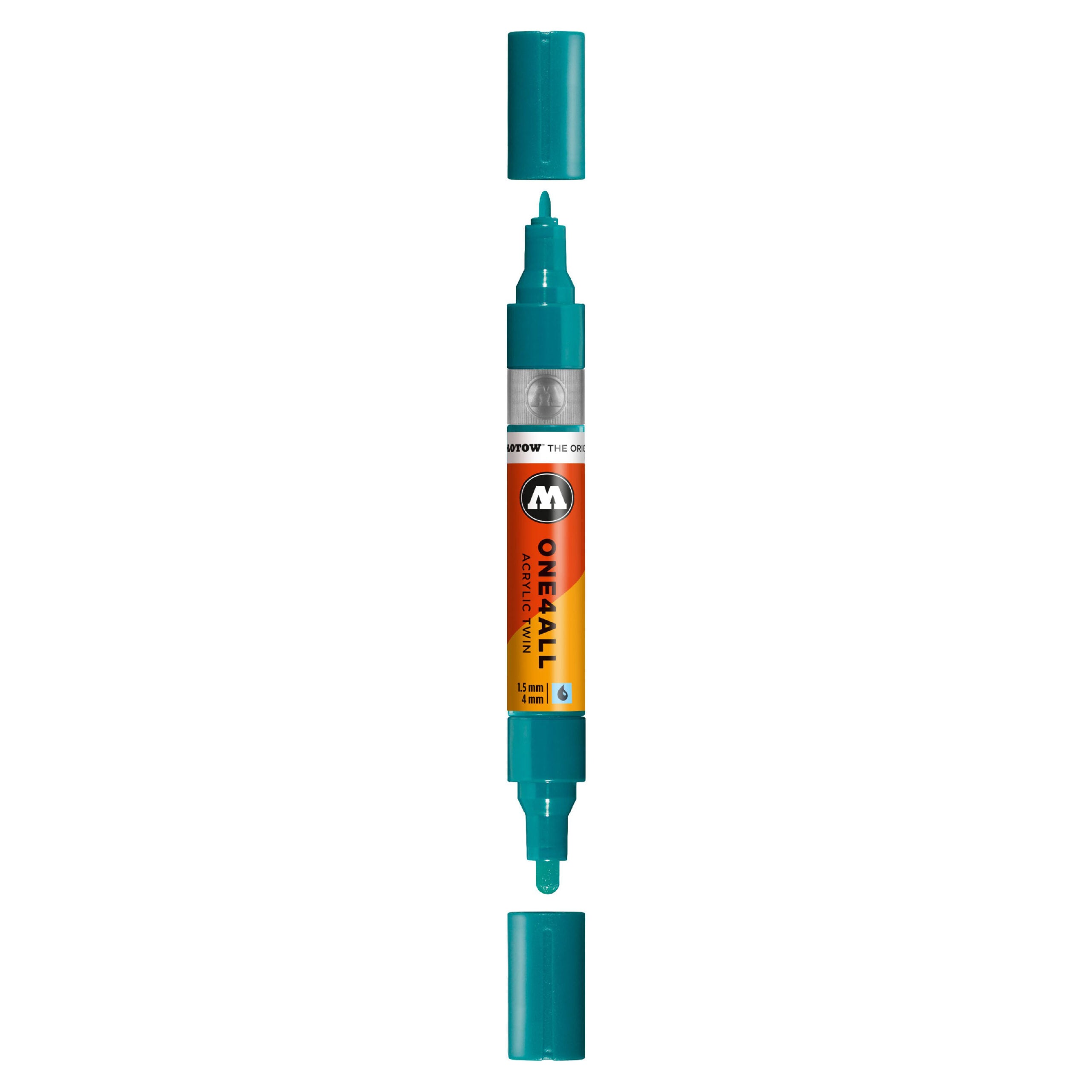 Molotow ONE4ALL Acrylic TWIN Marker (1.5-4mm) - Lagoon Blue image