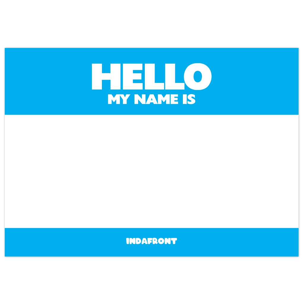 Hello My Name is Stickers Light Blue (50 pcs.) image 0
