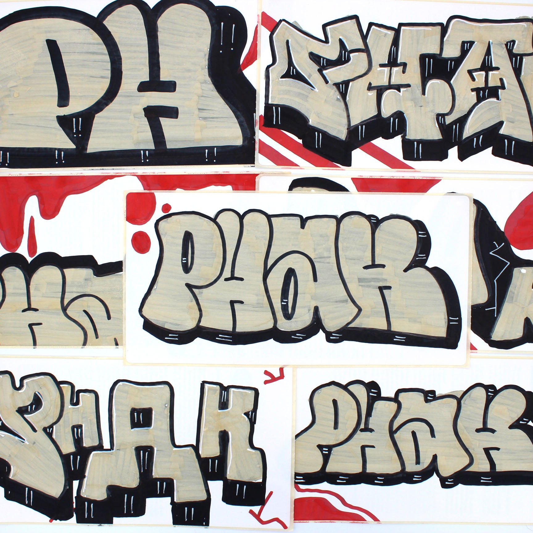 Phak Sticker Pack - Grey/Red image