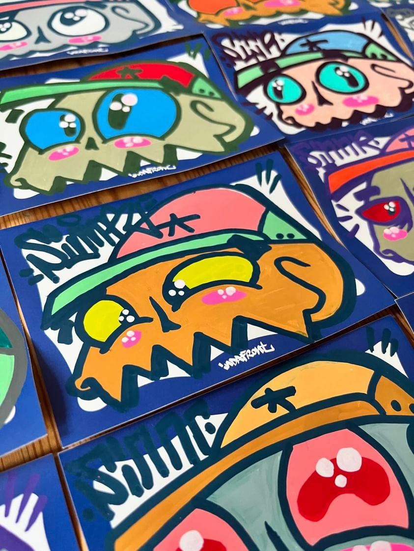 Wavy Border Stickers Blue (50 pcs.) image 1