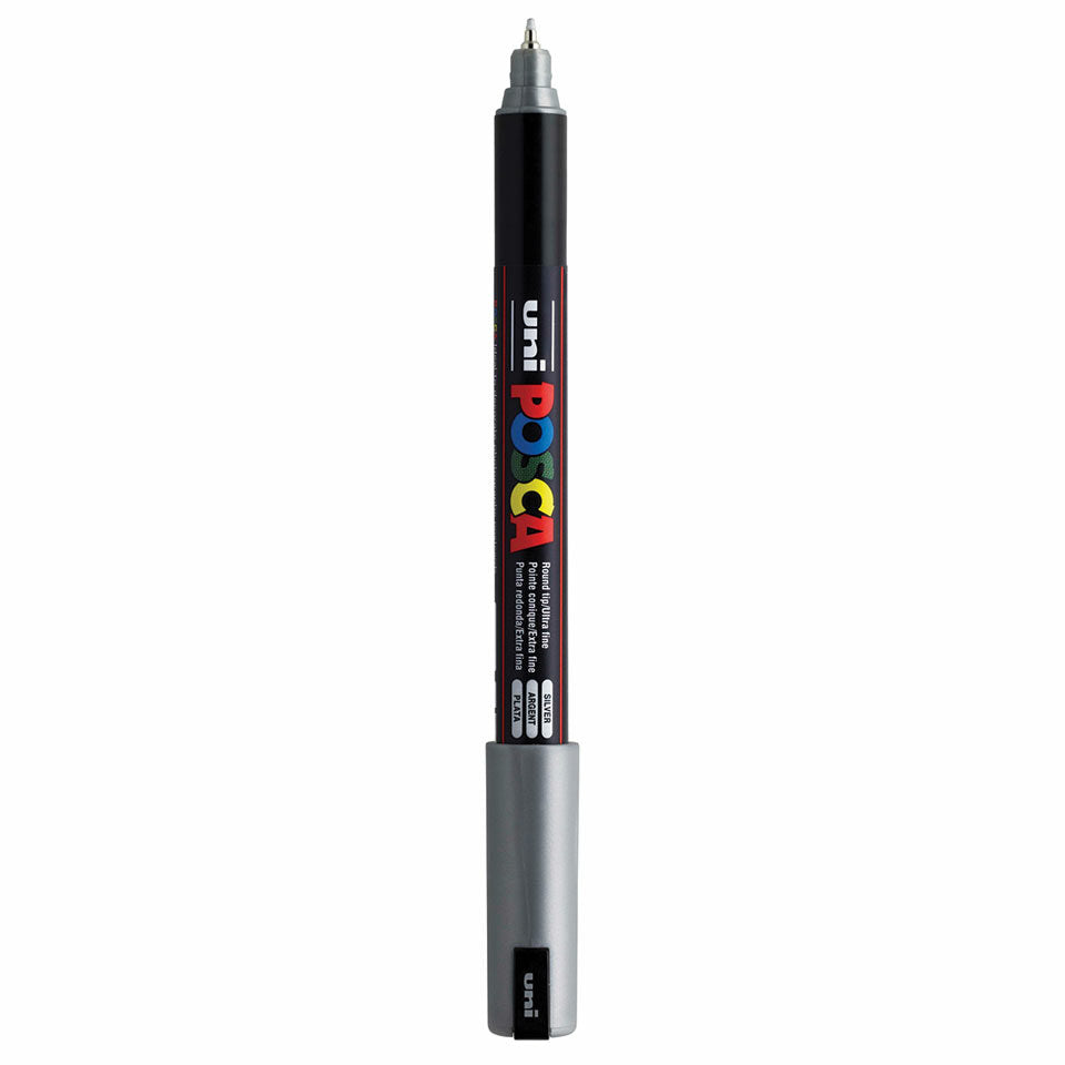 Posca PC-1MR Acrylic Marker (Ultra Fine) - Silver image